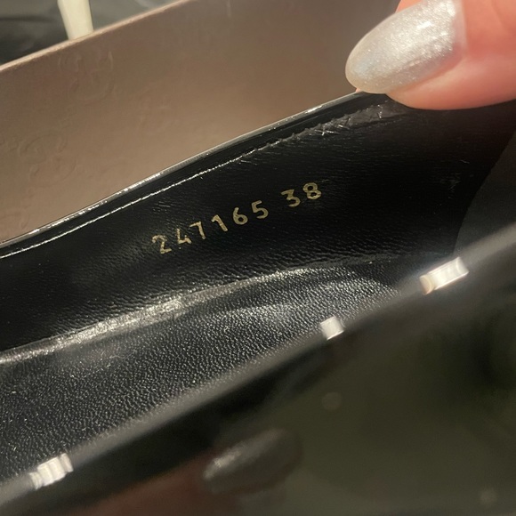 Vintage Gucci Patent Leather Pumps Black Vernice Crystal Nero - Size 9 Authentic - Picture 5 of 16